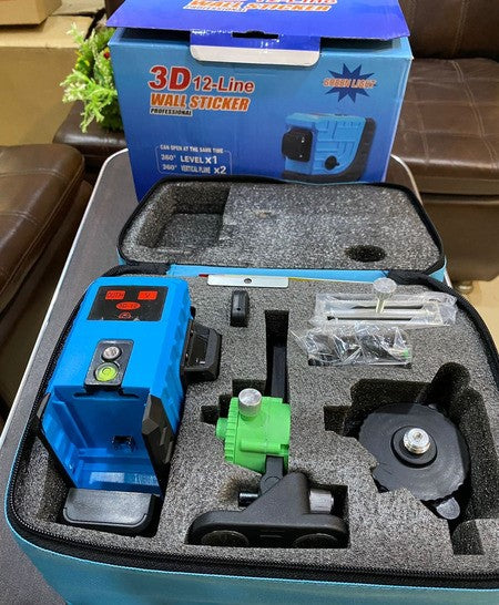 3D 12 Lines green laser level