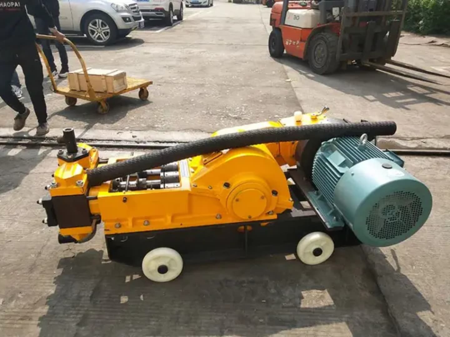 3 piston heavy duty grout machine