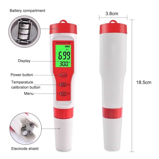 4 in 1 Digital Water Quality Tester Pen TDS/EC/PH/Temp